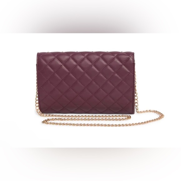 NWT-Badgley Mischka crossbody with diamond quilting- style 4181- in Plum color - Picture 2 of 15